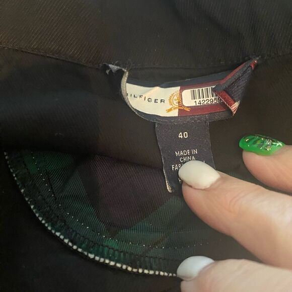 Hilfiger Green Plaid Pajama Top Size 40 - Picture 6 of 8